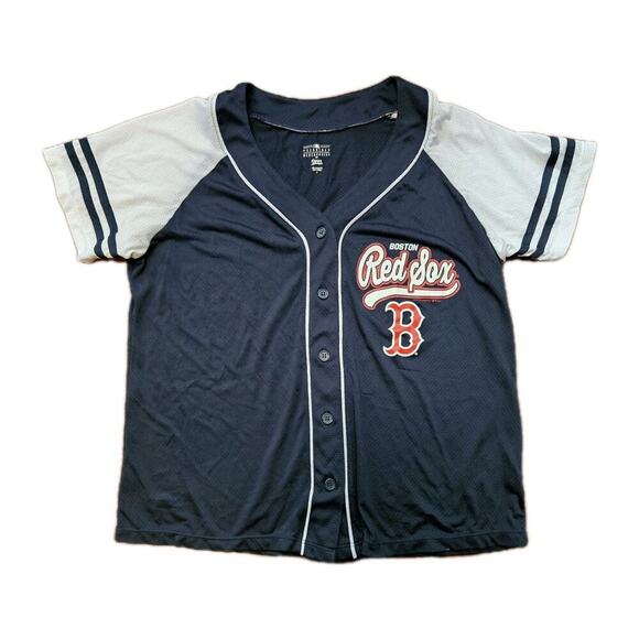 Campus Lifestyle Other - Boston Red Sox MLB Navy/White Button-Up Jersey Shirt KIDS Size L